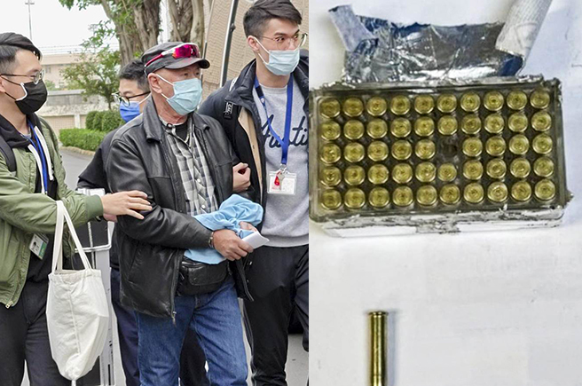 76歲美國籍旅客今年到台灣轉機，被發現托運行李有50顆子彈，遭桃園地檢署起訴。（合成圖/資料照）