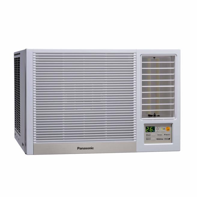 神腦國際的Panasonic右吹窗型空調，定價2萬5900元，促銷價2萬3310元。（神腦國際提供）