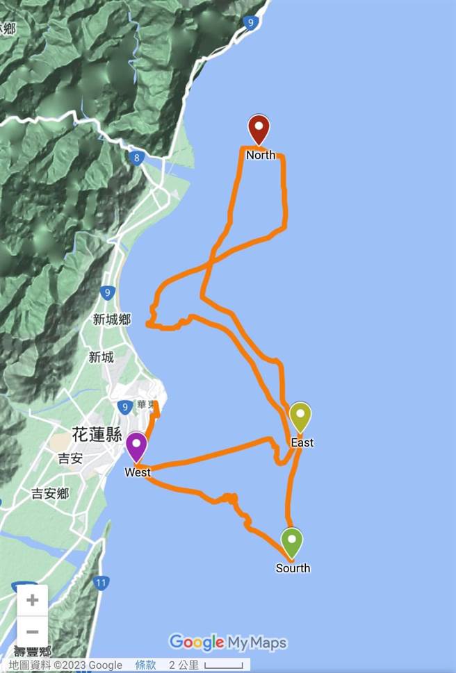 多罗满赏鲸公司推广海洋教育，今年启动为期3年的「抹香鲸π计画」，每季出航10次，每次6小时，昨也在出航过程中，惊见梦幻鲸种的大翅鲸（座头鲸）母子悠游花莲外海的样貌。（多罗满赏鲸公司提供／罗亦晽花莲传真）