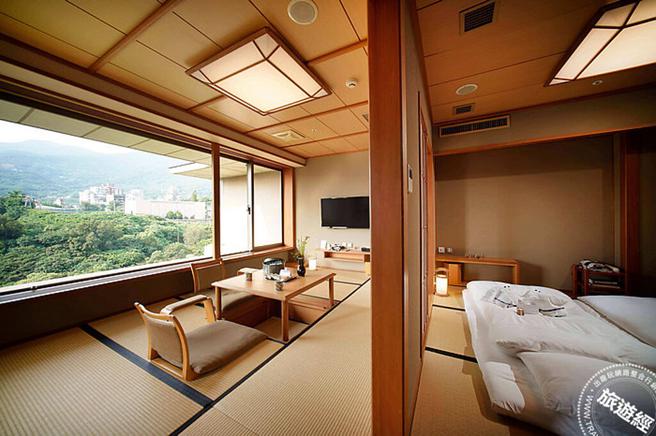 园景雅致房和式客厅与和式床型 图片：日胜生加贺屋提供

