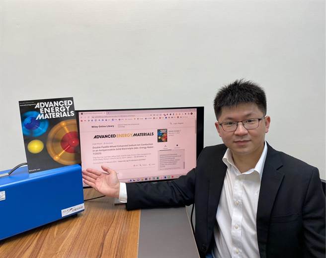 台科大助理教授蔡秉均研究固态电池，获得具体性的进展。（台科大提供／林志成台北传真）