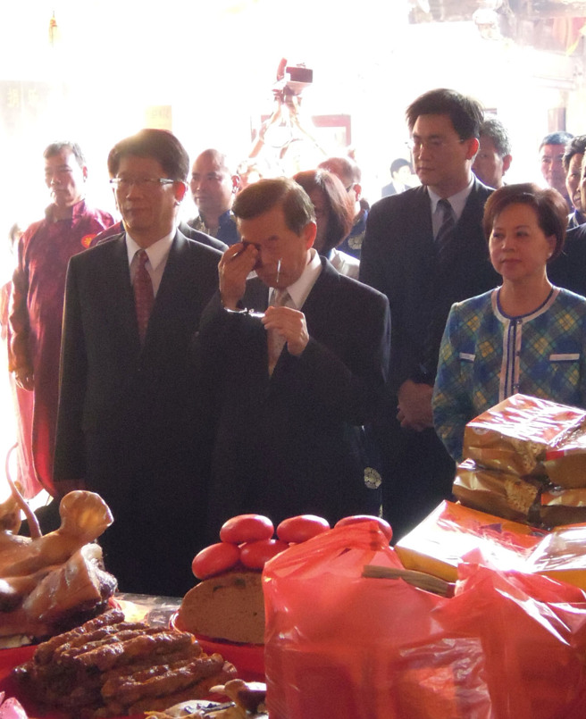 谢长廷2012年曾前往大陆祭祖。（中时资料照／朱真楷摄）