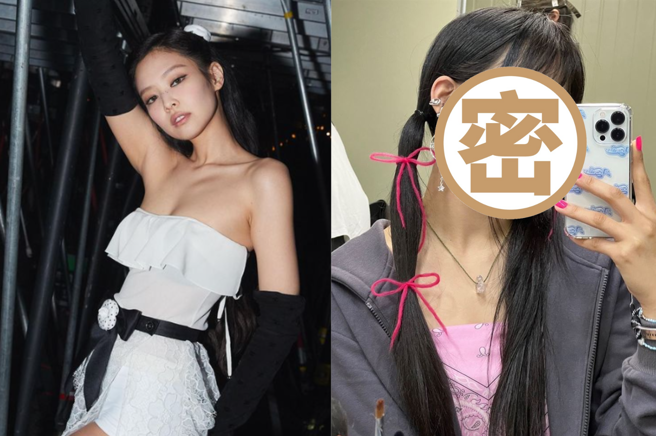 Jennie(左)遭 NewJeans成员Minji挤下，成新一代人间香奈儿。（图／撷取自Jennie、NewJeans IG）