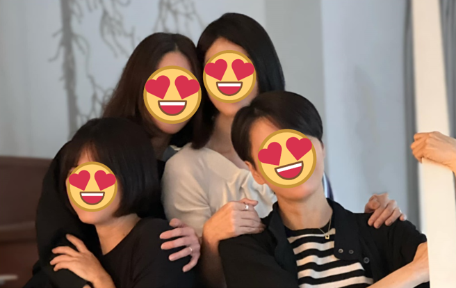 李心洁、许茹芸、梁咏琪和杨采妮罕同框。（图／FB@李心洁）