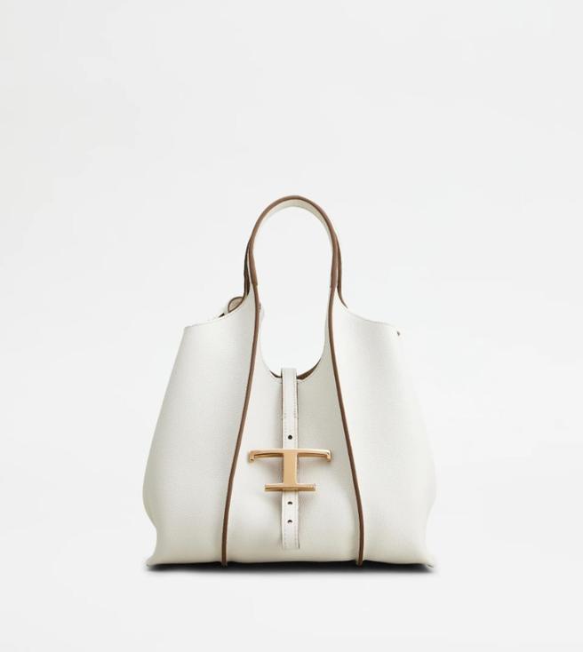TOD’S T Timeless白色迷你托特包，6万3300元。（TOD’S提供）