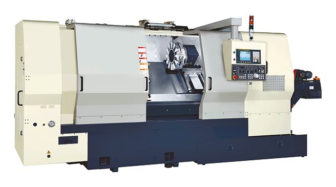 发得科技推出WHL-55SP汽车铝轮圈专用加工机。图／业者提供