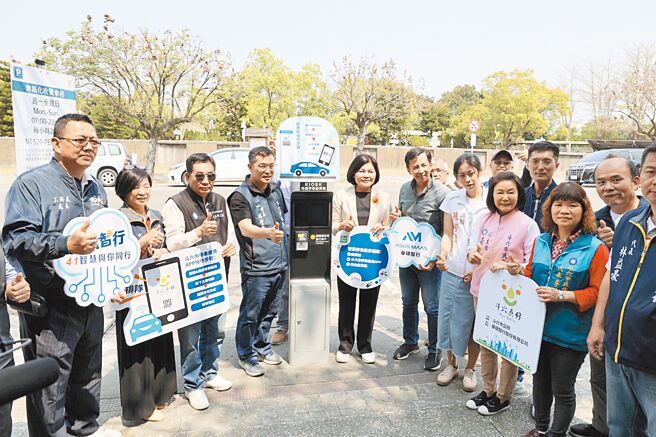 云林县斗六市3路段4月1日起试办路边停车格收费。（云林县政府提供／张朝欣云林传真）