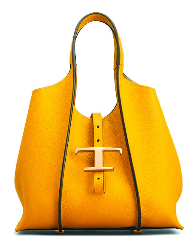 TOD’S T Timeless黄色迷你托特包，6万3300元。（TOD’S提供）
