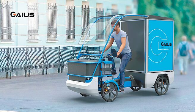 盖亚首款自行开发Rapide Lite Cargo Bike电动载货脚踏车，受到业界高度瞩目。图／盖亚汽车提供