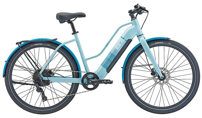 爱地雅「LAE09D」电动自行车铝合金车架设计，三段动力辅助檔位，搭配MPS后驱马达250W电控系统，504WH大电池容量。图／爱地雅提供