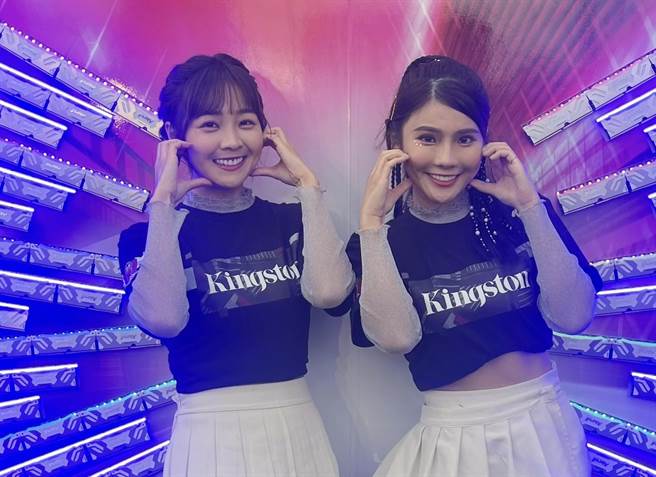 篮篮（左）、琳妲今出席活动。（池宗玲摄）