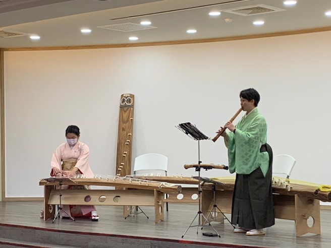 尺八与日本筝共奏。(照片/玄奘大学提供)