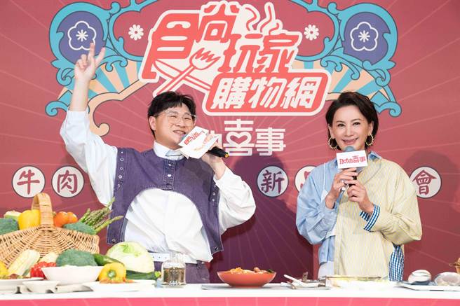 郑丰毅主持陈亚兰代言记者会。（TVBS提供）