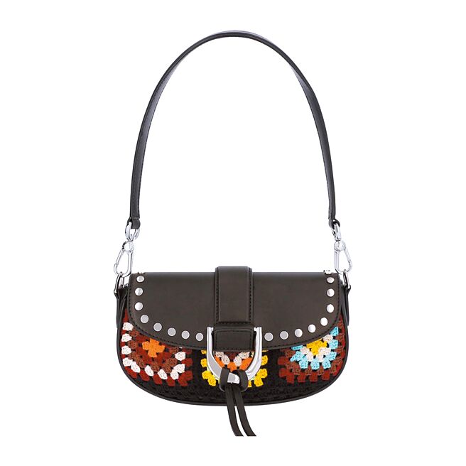 Charles & Keith Gabine真皮刺绣肩背包，4690元。（Charles & Keith提供）