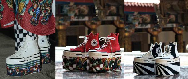 以厚底鞋上的纹路细节满满。（JUST IN XX 提供/ 合成图）