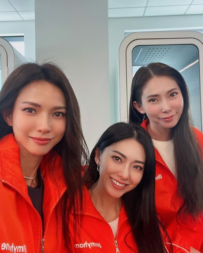 黄家三姊妹合影，左起是大姊黄婉君（Rosanne）、黄婉佩（Race）、黄婉球（Rhonda）。（图／取自黄婉佩IG）
