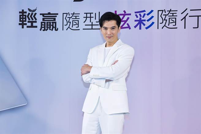 邱澤今帥氣出席代言活動。（羅永銘攝）