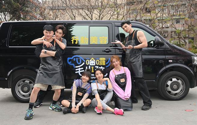 许富凯（左起）、曹佑寧、徐凯希、陶晶莹、郭书瑶、黄伟晋。（台视提供）