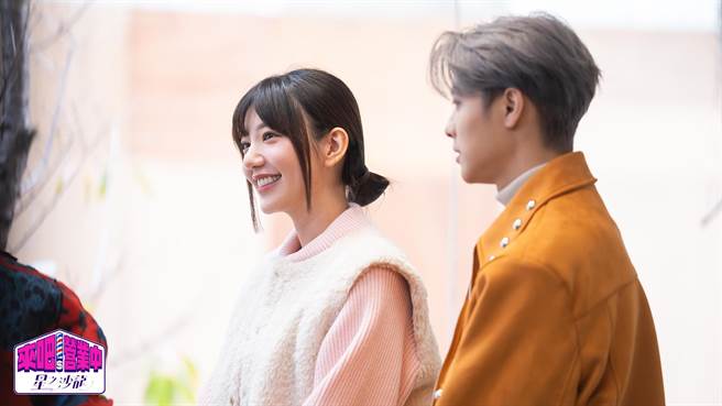 郭雪芙在《来吧！营业中2》中同框王子邱胜翊。（TVBS提供）