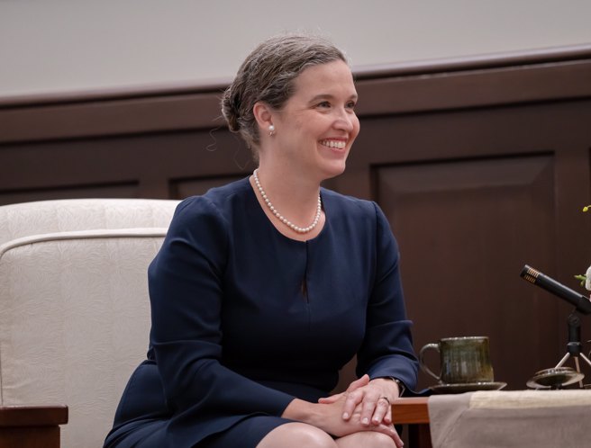 AIT台北办事处处长孙晓雅。（图／总统府提供）