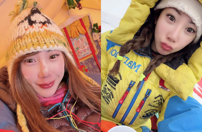 曾格尔被封登山女神，去年卷入绯闻。（图／翻摄自曾格尔 Grace Tseng脸书）