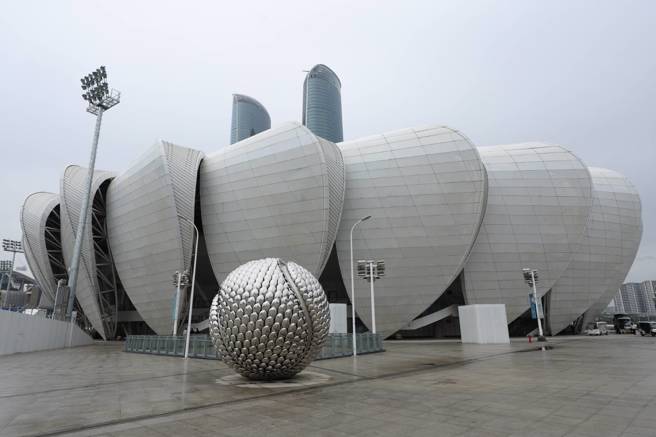 杭州奥体中心网球中心俗称「小莲花」。（中华奥会提供）