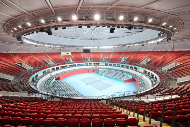 杭州奥体中心网球中心俗称「小莲花」。（中华奥会提供）