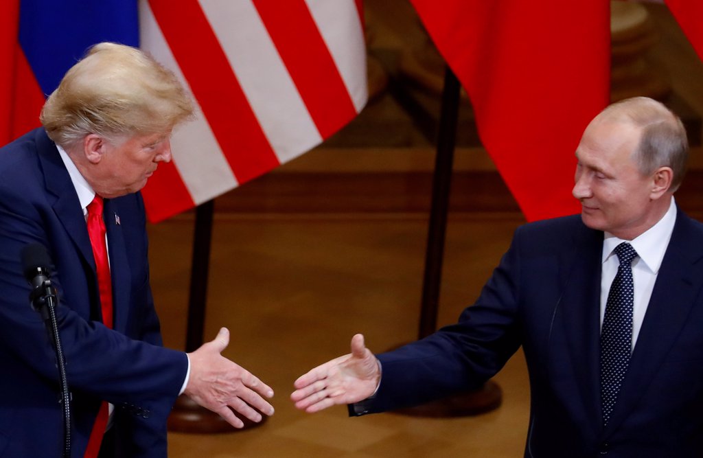 川普和普丁于2018年在芬兰举行美俄峰会。（资料照／路透）(photo:ChinaTimes)
