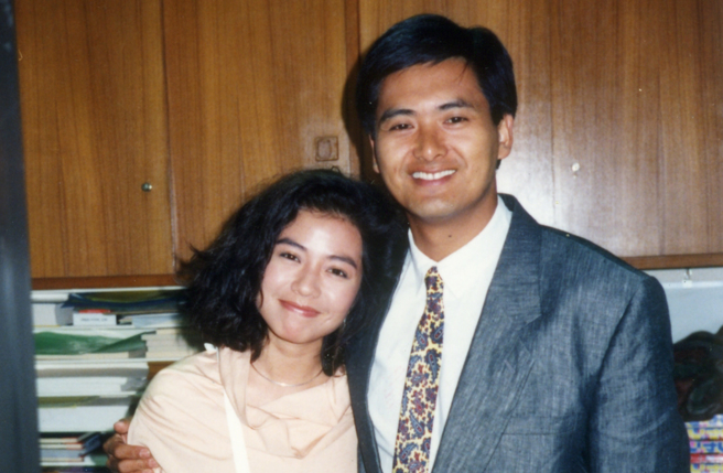 锺楚红（左）和周润发是多年老友。（图／中时资料照片）