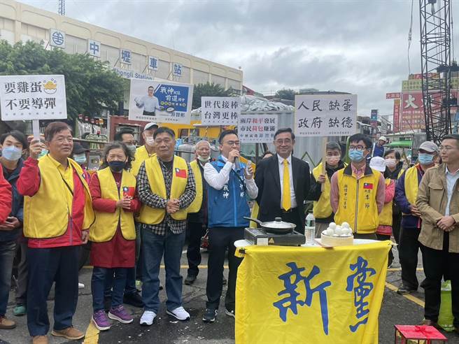 新党游智彬宣布参选桃园市中坜区立委。(吕筱蝉摄)