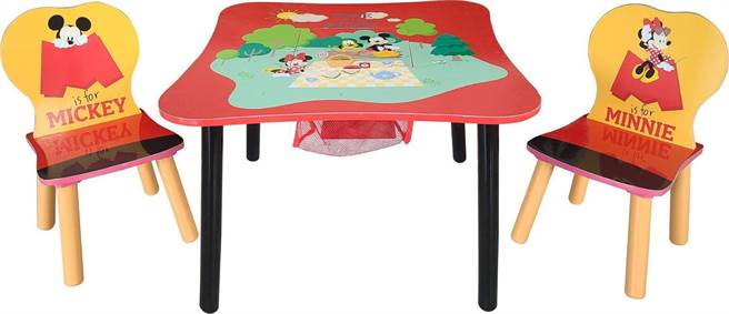 7-11預購兒童節商品包含「米奇米妮野餐趣一桌二椅」，為戶外野營增添童趣。（7-11提供）