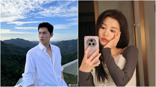 杨洋、王楚然遭爆热恋中。(图／翻摄自杨洋微博、王楚然微博)