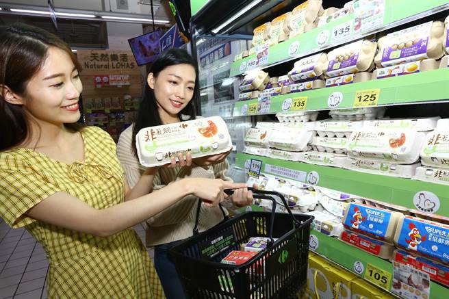 澳洲进口蛋将于量贩通路上架了！ 家乐福表示，售价68元起，每人每车限购2盒；此为示意图，非进口鸡蛋。(资料照)