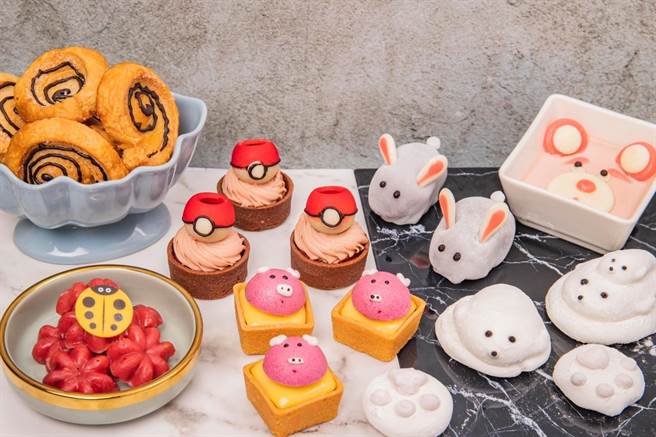 百宴自助餐廳於4月餐檯加碼專為寶貝們設計的「童趣」主題創意料理，每款都好看又好吃。(台北凱達大飯店提供)