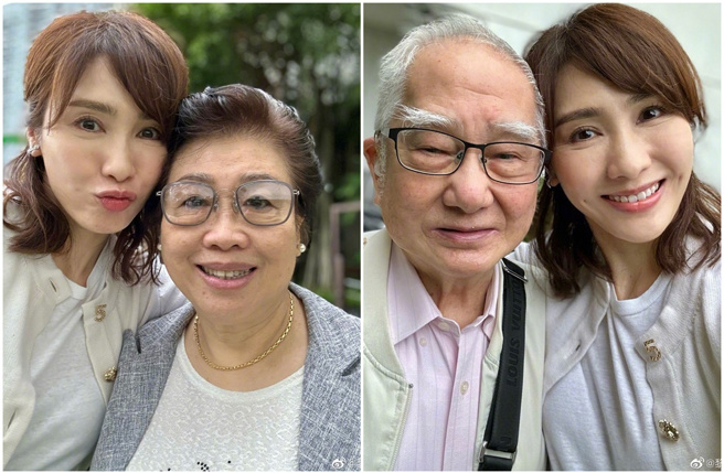 黎姿曬出的自拍照中，被網友指出已有歲月痕跡。（圖／黎姿微博）