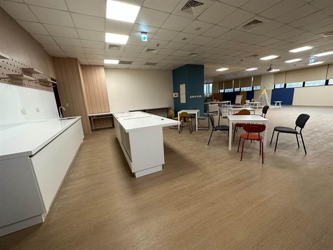 萬和兒童暨社區共好服務中心二樓規畫社區廚房、多媒體視聽室、共享課輔教室及兒童遊戲區等空間。（北市社會局提供／張芷瑜台北傳真）