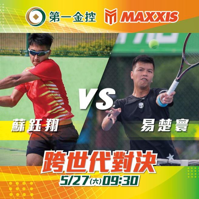 易楚寰（右）和苏钰翔（左）将进行「跨世代对决」球星表演赛。（海硕整合行销提供）
