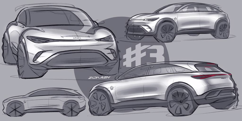 smart #3正式發佈設計細節，將於上海車展首次亮相(圖/CarStuff)