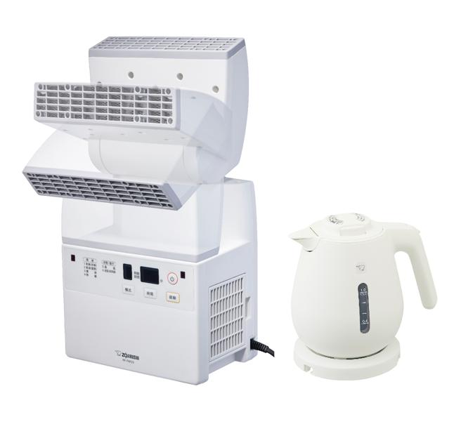 统一时代百货台北店的象印多功能智慧烘焙机、1L电器快煮壶，原价1万1500元，特价6000元，限量10组。（统一时代百货台北店提供）