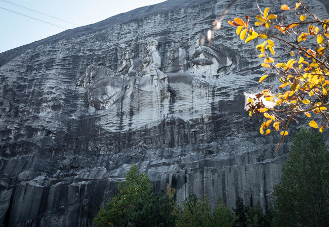 美國喬治亞州著名的石頭山公園，擁有號稱全球最大的天然裸露花崗岩，列為世界八大奇景之一。（資料照／美聯社）
