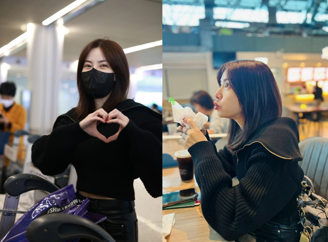 徐怀钰被大陆民眾直击抵达浪姐4录制地点长沙。（图／摘自微博）