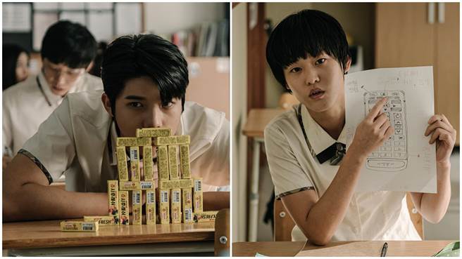 文相敏（左）和李妍在《放學後戰爭活動》飾演高中生。（愛奇藝國際站提供）