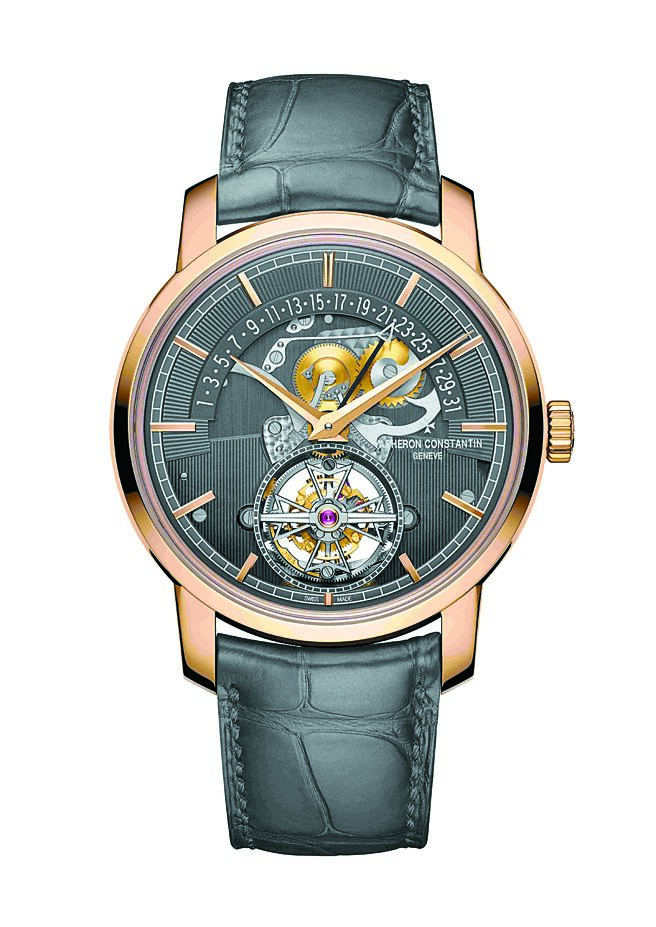 江诗丹顿Traditionnelle陀飞轮逆跳日历表（图／Vacheron Constantin提供）