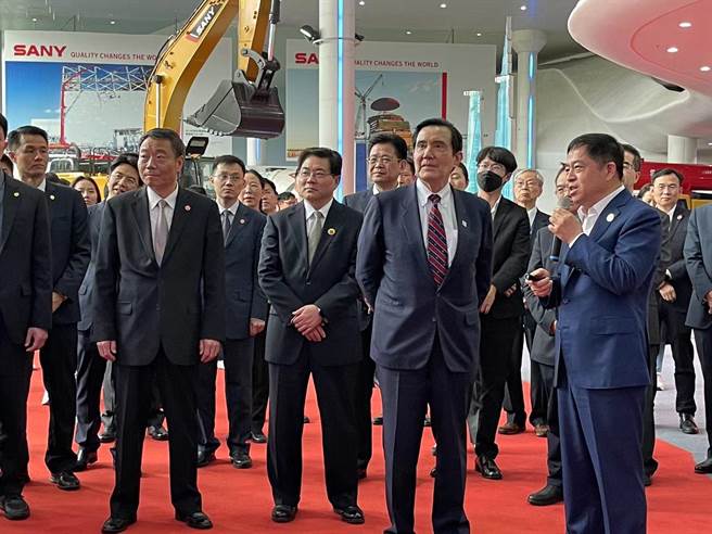 前总统马英九率团访问大陆，参观三一重工。（蓝孝威摄）