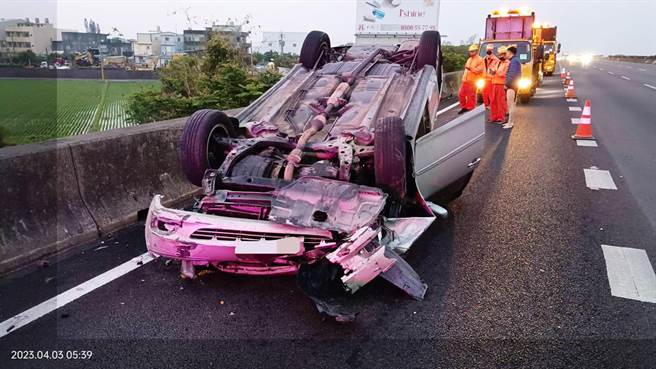 國道一號中部路段，今天發生5起事故；警方提醒用路人，彈性調整行車路線，避開壅塞路段。(警方提供)