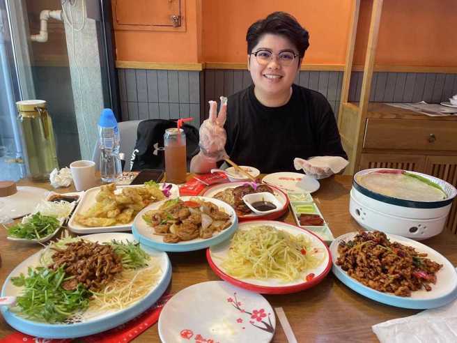 台湾青年孙子芸融入渖阳生活。（作者提供）