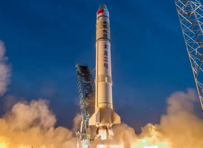 大陆民营航太公司天兵科技天龙2号运载火箭成功首飞。（图／快科技）