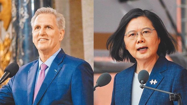 蔡英文總統和美國眾議院議長麥卡錫將於美國時間4月5日在加州雷根總統圖書館會晤。（資料照／麥卡錫臉書）