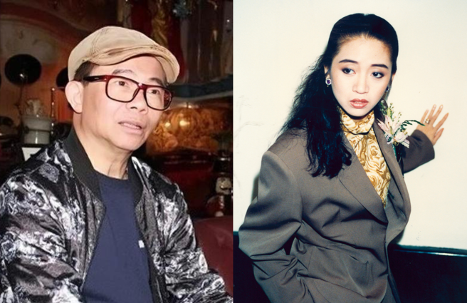 梅艷芳哥哥（左）硬闯医院探望母亲遭保全挡在门外。（图／撷取自微博、中时资料照）