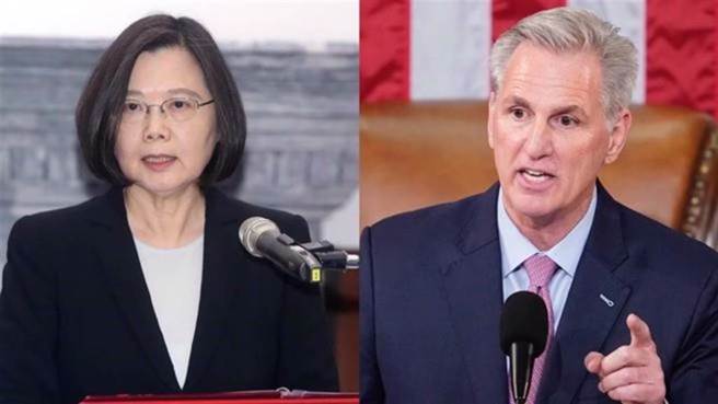 蔡英文（左）將會麥卡錫（右）。（資料照／合圖）